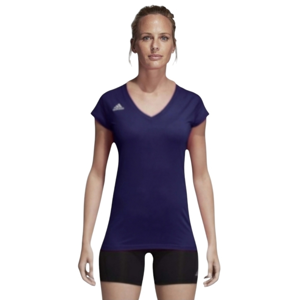 Adidas Womens Navy Blue Volleyball Workout Top‎ Size 2XL